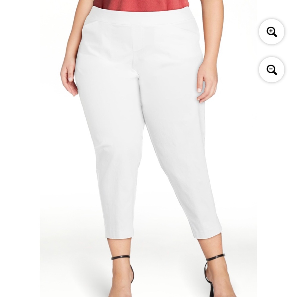 Just My Size Women’s Plus White Millennium Pants Size 2X (18W-20W) NWT